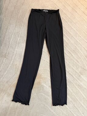 I.AM.GIA Black Lettuce Hem Slim Leggings